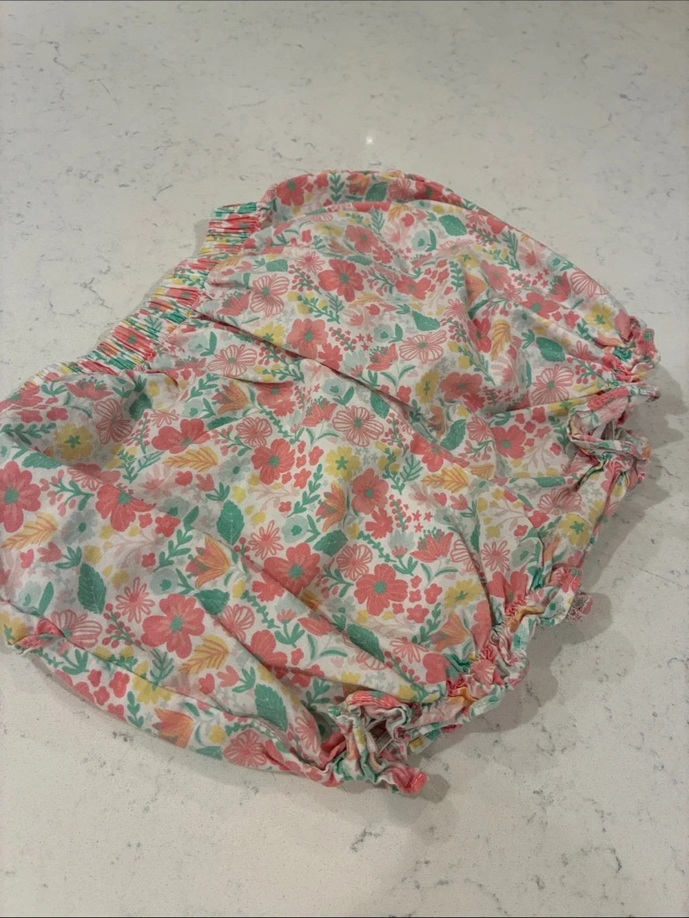 Floral Smocked Tank & Bloomers Matching Set - Pink & Mint
